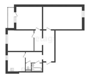 3-к квартира, вторичка, 61м2, 2/9 этаж