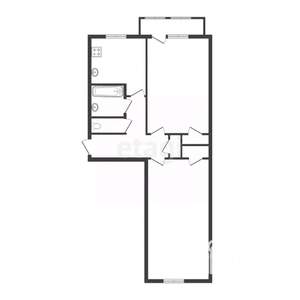 2-к квартира, вторичка, 47м2, 4/5 этаж