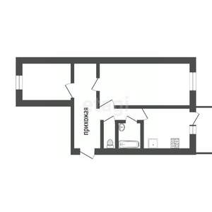 2-к квартира, вторичка, 58м2, 3/12 этаж