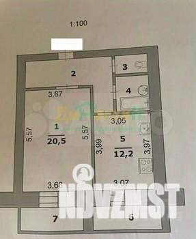 1-к квартира, вторичка, 48м2, 7/10 этаж