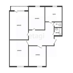 4-к квартира, вторичка, 70м2, 7/9 этаж