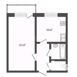 1-к квартира, вторичка, 35м2, 3/10 этаж