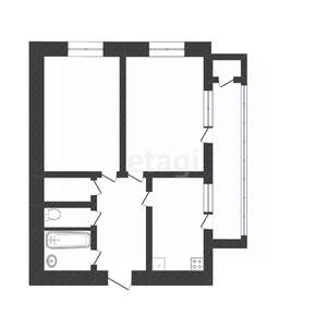 2-к квартира, вторичка, 50м2, 7/12 этаж