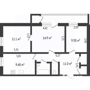 4-к квартира, вторичка, 79м2, 1/12 этаж