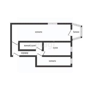 2-к квартира, вторичка, 45м2, 2/5 этаж