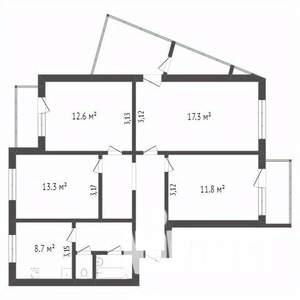 4-к квартира, вторичка, 82м2, 10/10 этаж