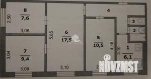 4-к квартира, вторичка, 61м2, 1/5 этаж