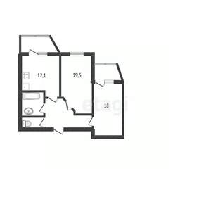 2-к квартира, вторичка, 66м2, 7/9 этаж