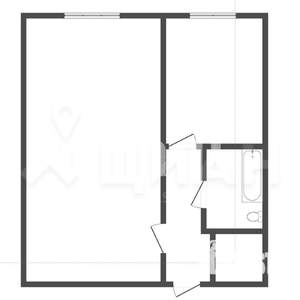 1-к квартира, вторичка, 30м2, 1/5 этаж