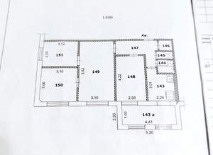 4-к квартира, вторичка, 62м2, 1/5 этаж