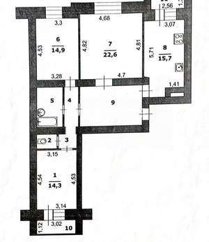3-к квартира, вторичка, 99м2, 8/10 этаж
