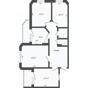 4-к квартира, вторичка, 86м2, 16/17 этаж