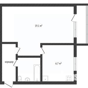 1-к квартира, вторичка, 31м2, 5/5 этаж