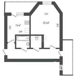 1-к квартира, вторичка, 37м2, 14/15 этаж