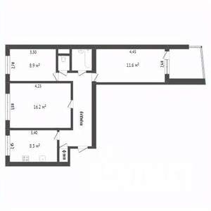 3-к квартира, вторичка, 75м2, 5/5 этаж
