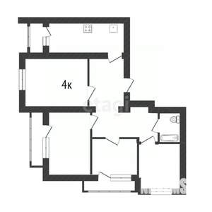 4-к квартира, вторичка, 78м2, 4/14 этаж