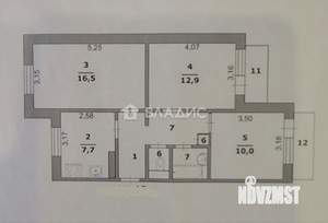 3-к квартира, вторичка, 59м2, 4/9 этаж