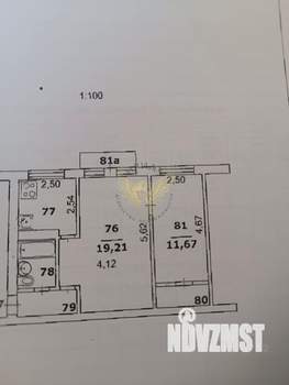 2-к квартира, вторичка, 44м2, 5/5 этаж