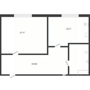 1-к квартира, вторичка, 41м2, 2/13 этаж