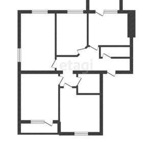 3-к квартира, вторичка, 88м2, 2/3 этаж
