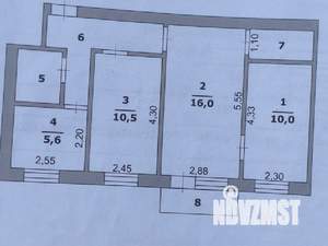3-к квартира, вторичка, 54м2, 4/5 этаж