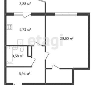 1-к квартира, вторичка, 35м2, 8/10 этаж