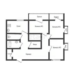 3-к квартира, вторичка, 86м2, 13/14 этаж
