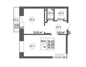 1-к квартира, вторичка, 40м2, 5/8 этаж