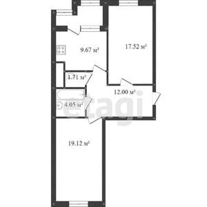 2-к квартира, вторичка, 65м2, 8/15 этаж
