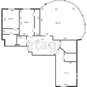 4-к квартира, вторичка, 241м2, 17/17 этаж