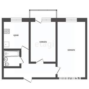 2-к квартира, вторичка, 40м2, 4/5 этаж