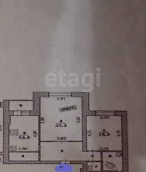 2-к квартира, вторичка, 73м2, 3/4 этаж