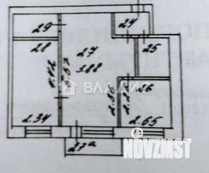 2-к квартира, вторичка, 42м2, 4/4 этаж