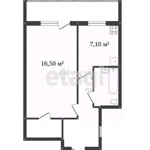 1-к квартира, вторичка, 42м2, 6/10 этаж
