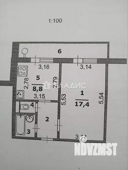 1-к квартира, вторичка, 34м2, 1/10 этаж