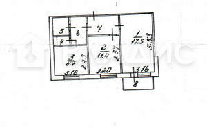 2-к квартира, вторичка, 51м2, 1/10 этаж
