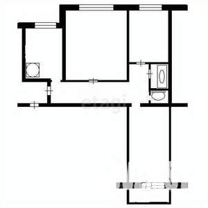 3-к квартира, вторичка, 59м2, 5/5 этаж