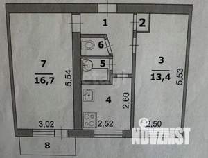 2-к квартира, вторичка, 44м2, 3/5 этаж