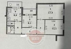 3-к квартира, вторичка, 64м2, 1/10 этаж