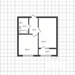 2-к квартира, вторичка, 49м2, 3/7 этаж