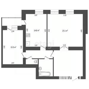 2-к квартира, вторичка, 84м2, 1/10 этаж