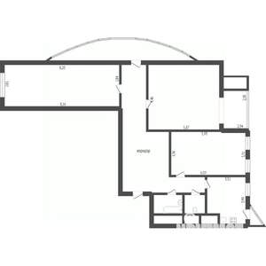 3-к квартира, вторичка, 74м2, 4/17 этаж