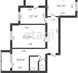 3-к квартира, вторичка, 70м2, 2/5 этаж