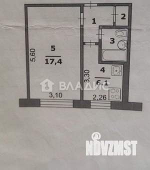 1-к квартира, вторичка, 30м2, 1/5 этаж