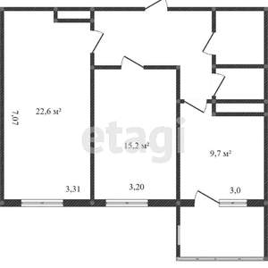 2-к квартира, вторичка, 63м2, 5/15 этаж