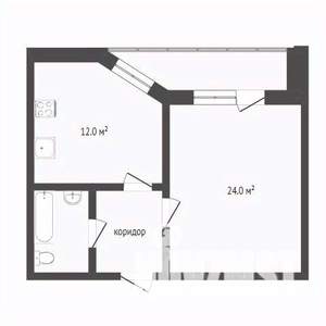 1-к квартира, вторичка, 54м2, 7/9 этаж