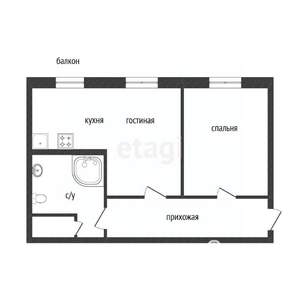 2-к квартира, вторичка, 60м2, 3/4 этаж