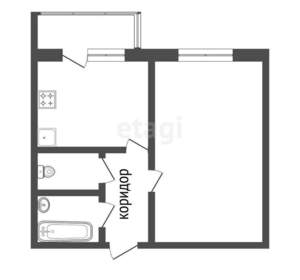 1-к квартира, вторичка, 37м2, 3/5 этаж