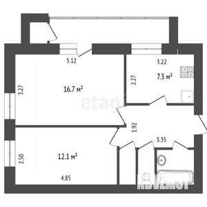 2-к квартира, вторичка, 48м2, 11/13 этаж