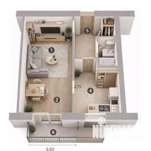 1-к квартира, вторичка, 30м2, 2/5 этаж